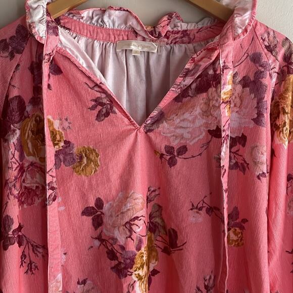 LOVESHACKFANCY Willow Corduroy Top In Charlestown Pink - Picture 5 of 16